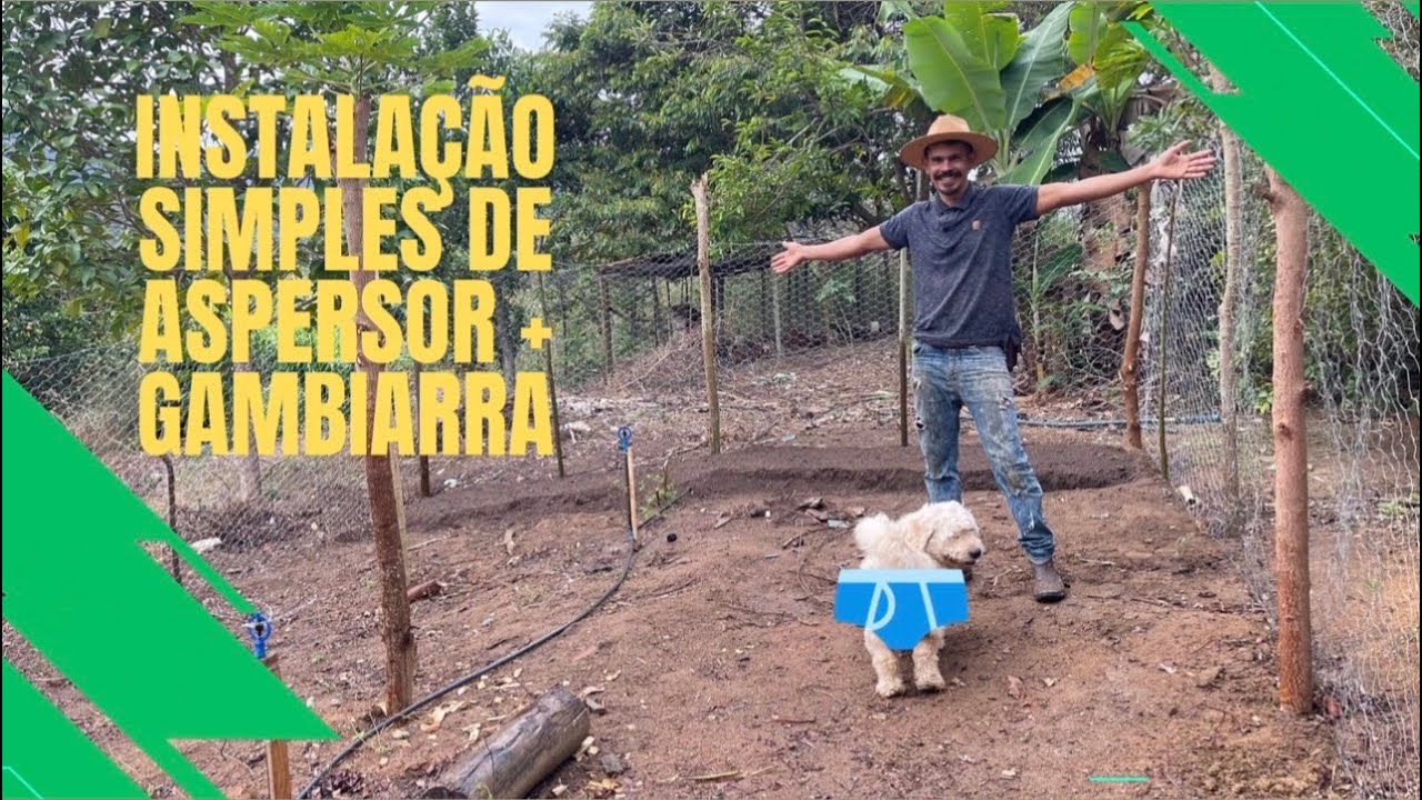 Construção da horta na roça nova/ instalação dos aspersos