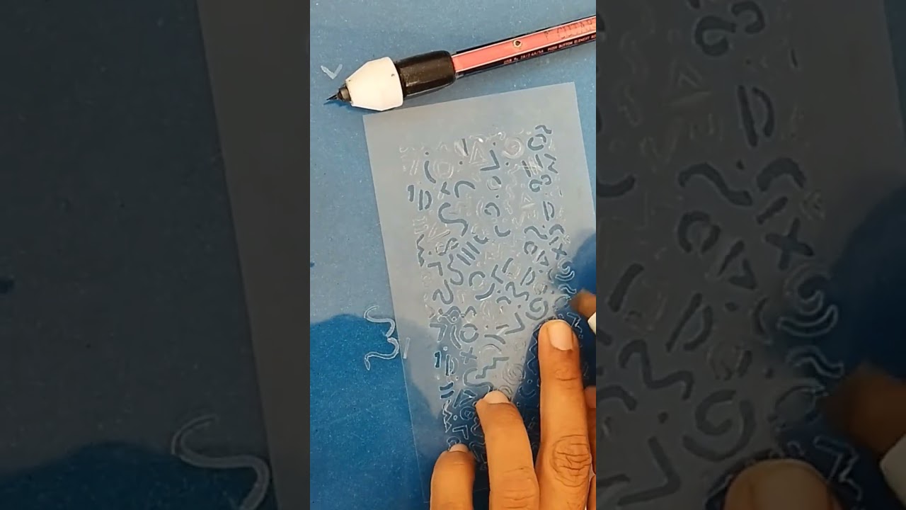 Night lamp shade with hand cut stencils using Cutart stencil. 