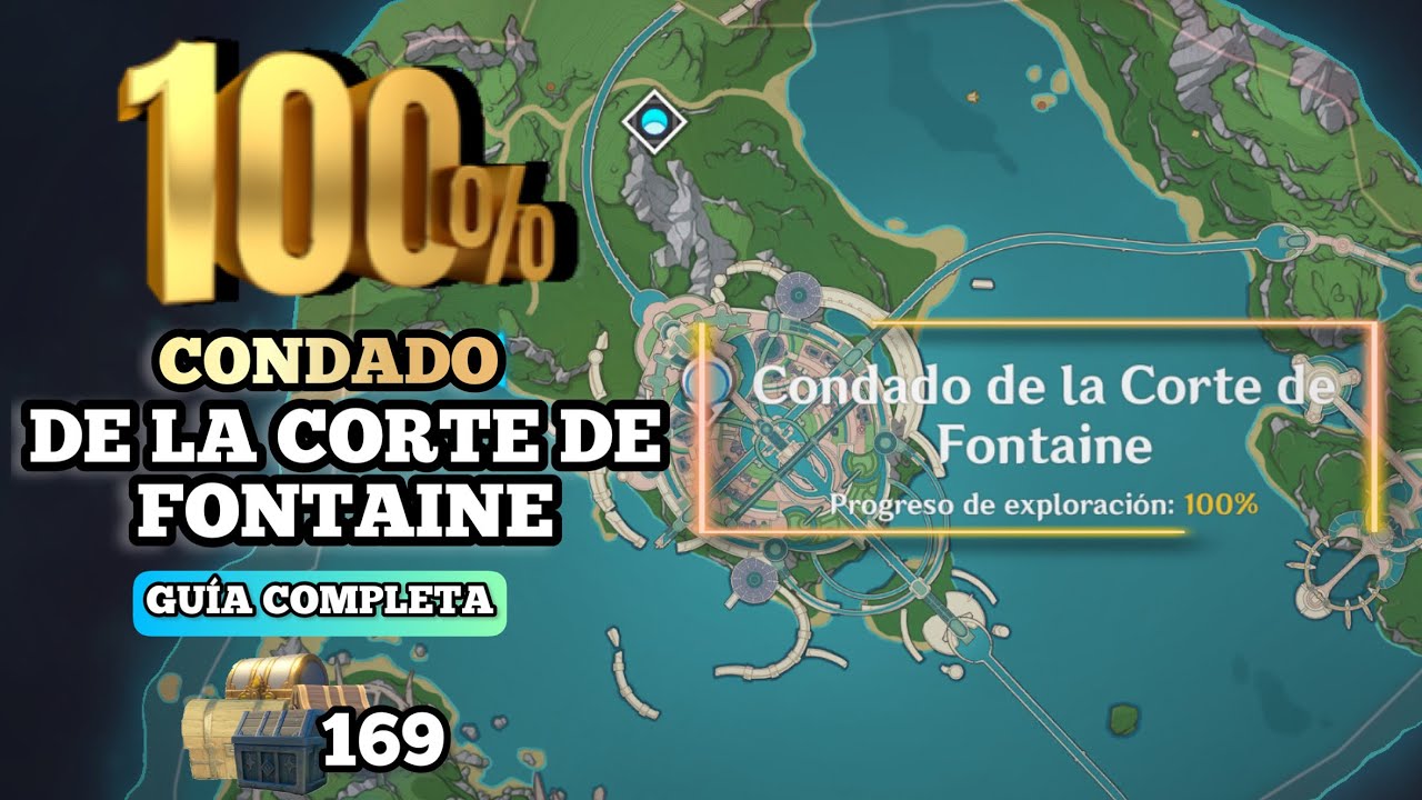 CONDADO DE LA CORTE DE FONTAINE 100%🫧 | TODOS LOS COFRES DE FONTAINE | Genshin Impact 4.0