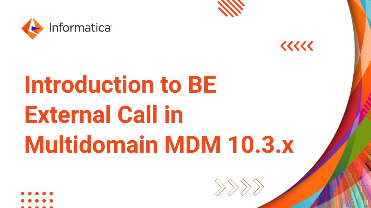 Introduction to BE External Call in Multidomain MDM 10.3.x