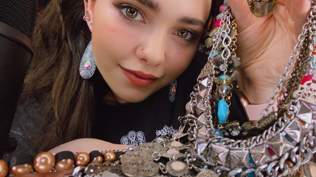 My tingliest dangly necklaces / ASMR