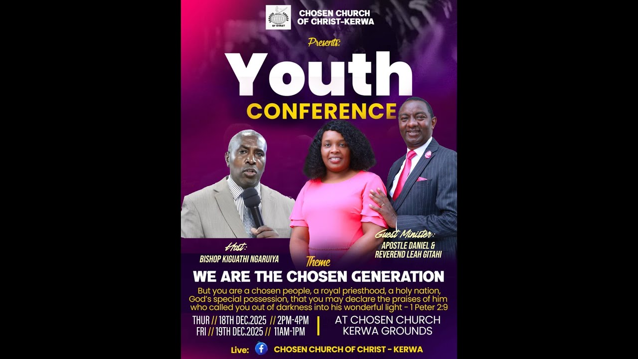 WORK OF THE HOLY SPIRIT - APOSTLE GITAHI DANIEL | YOUTH CONFERENCE | CHOSEN CHURCH OF CHRIST - KERWA