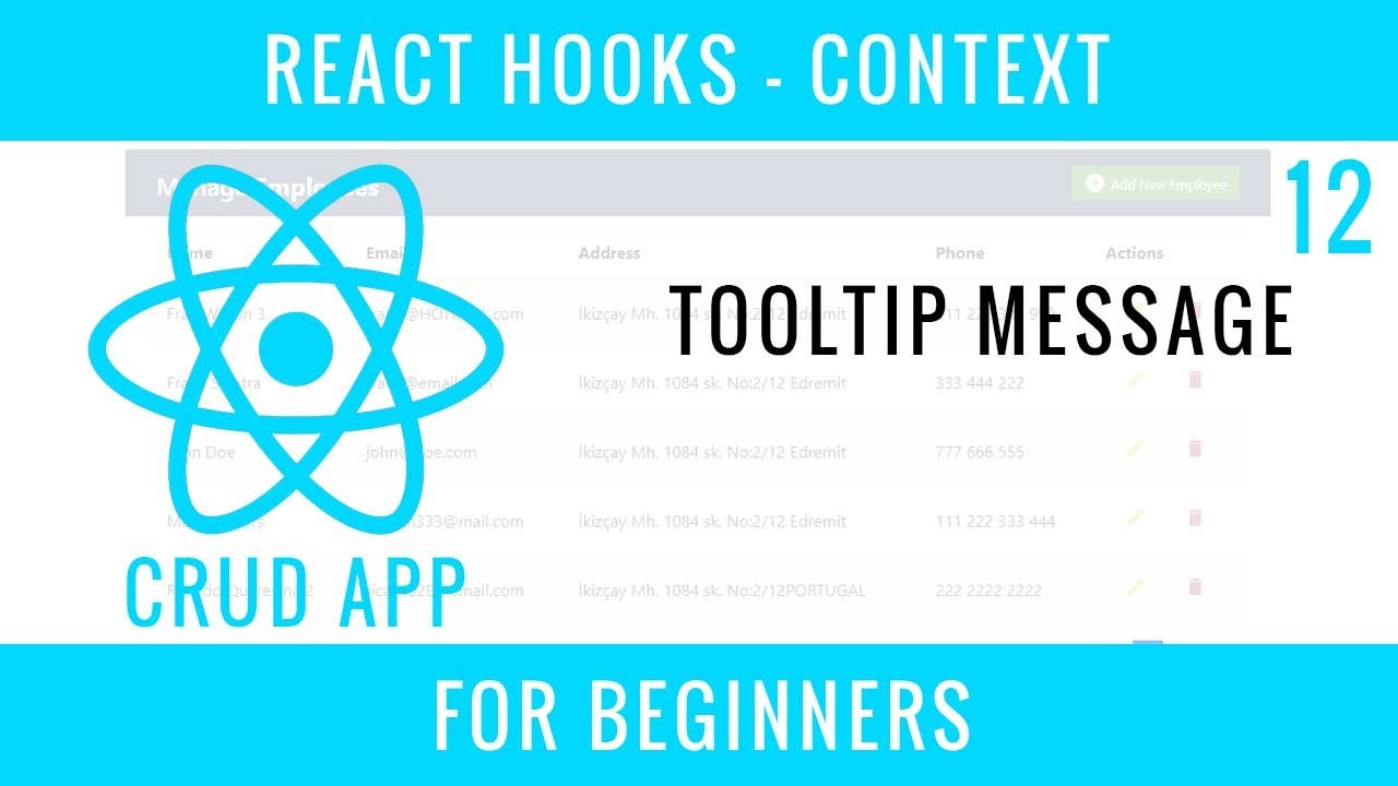 React Hooks Context CRUD APP: 12: Подсказка