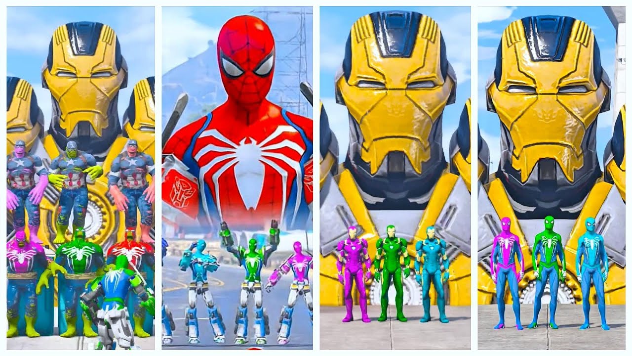 SUPERHERO MEGA BATTLE #316  MARVEL AND DC SUPERHERO MEGA BATTLE SPIDERMAN VS IRONMAN VS HULK VS THOR