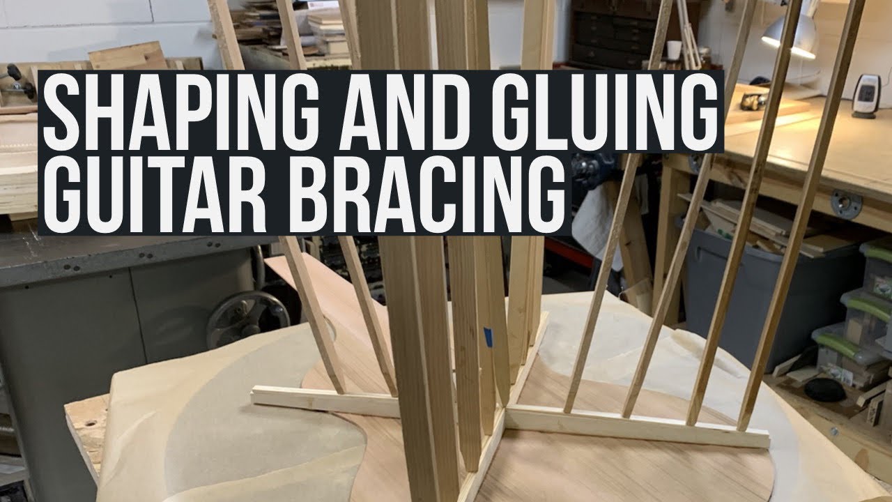 Shaping and Gluing Guitar Bracing - Making Trevor's Weissenborn 07