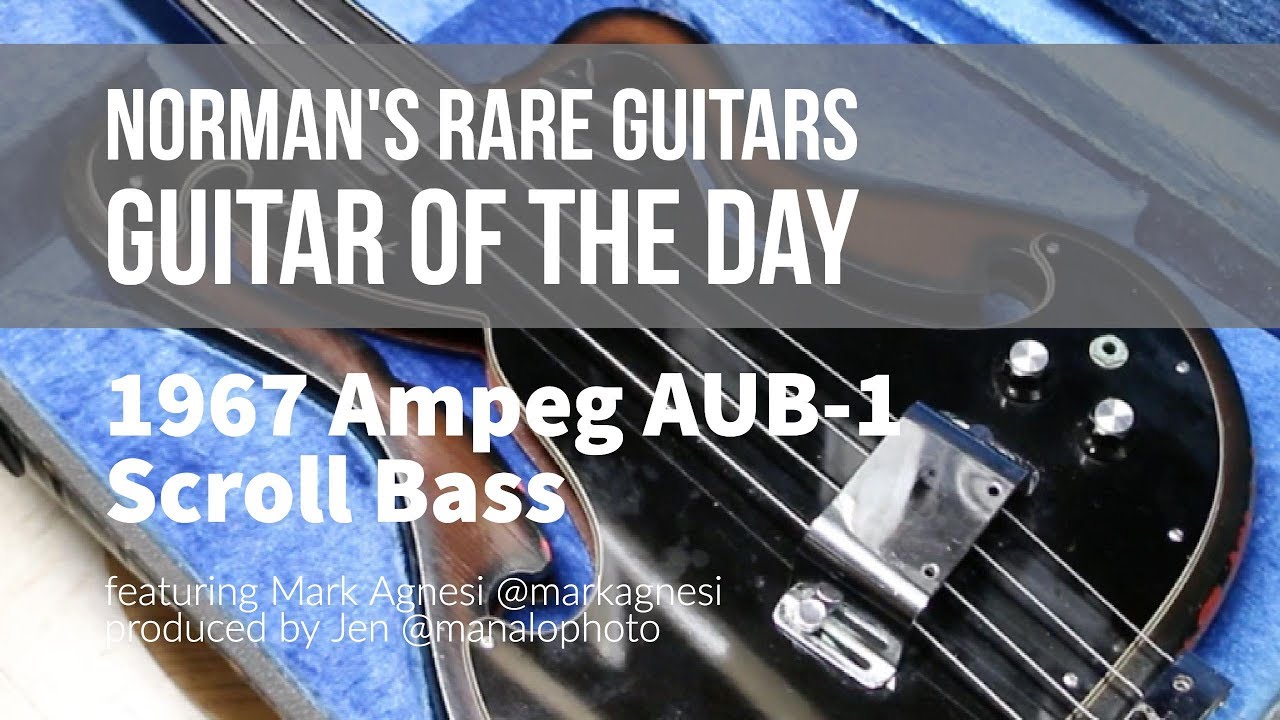 Бас-гитара Ampeg AUB-1 Scroll Bass 1967 года | Гитара дня
