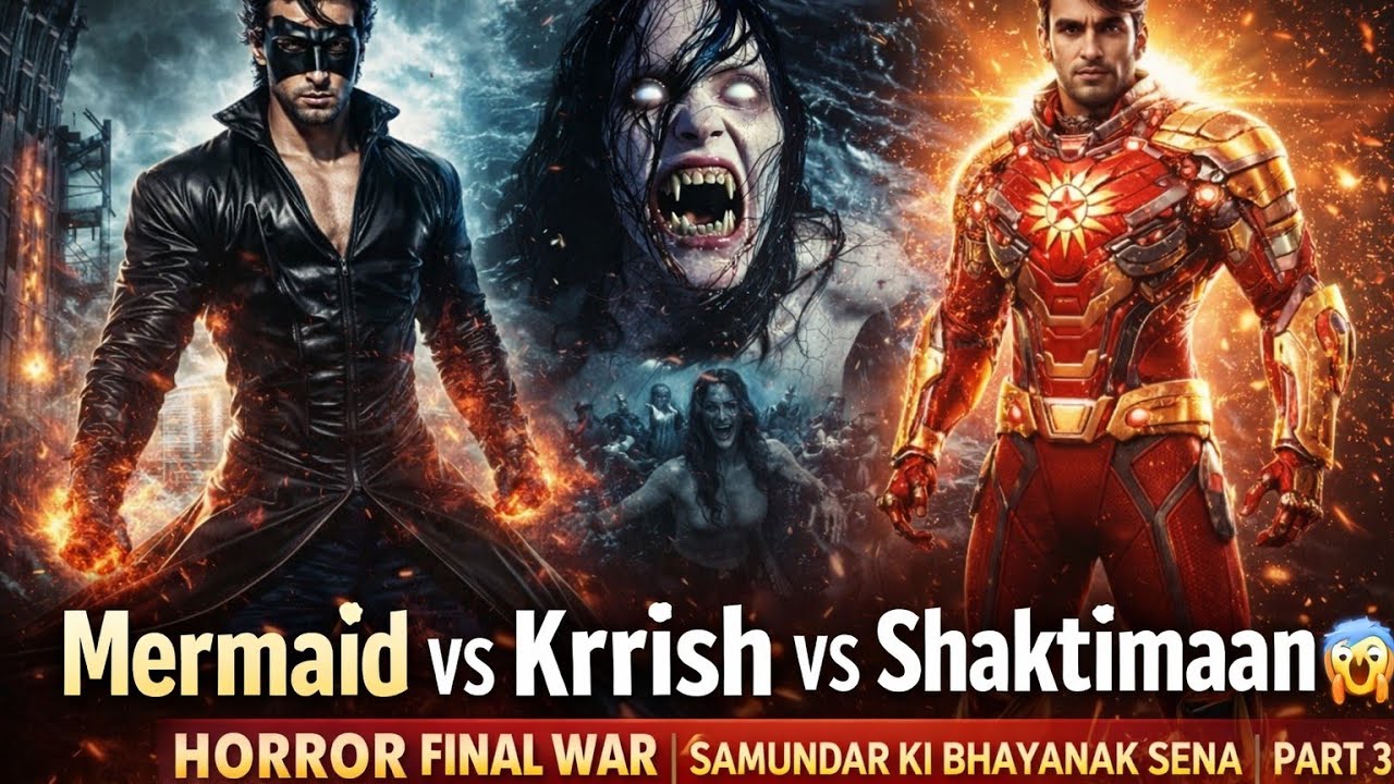 Mermaid vs Krrish vs Shaktimaan 😱 | Horror Final War | Samundar Ki Bhayanak Sena | Hrithik Roshan 