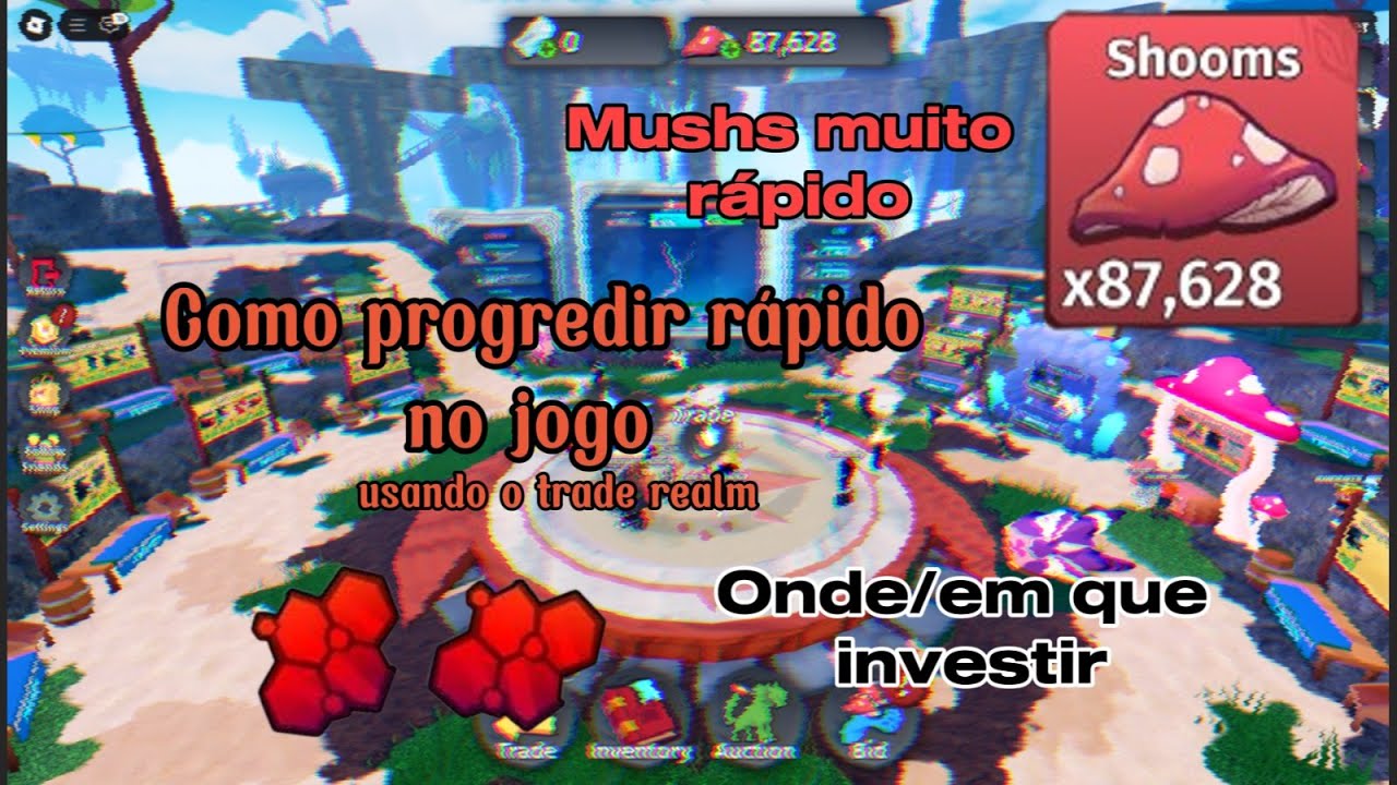 Melhores dicas sobre o trade realm/para conseguir mushs rápido  ∣  Sonaria
