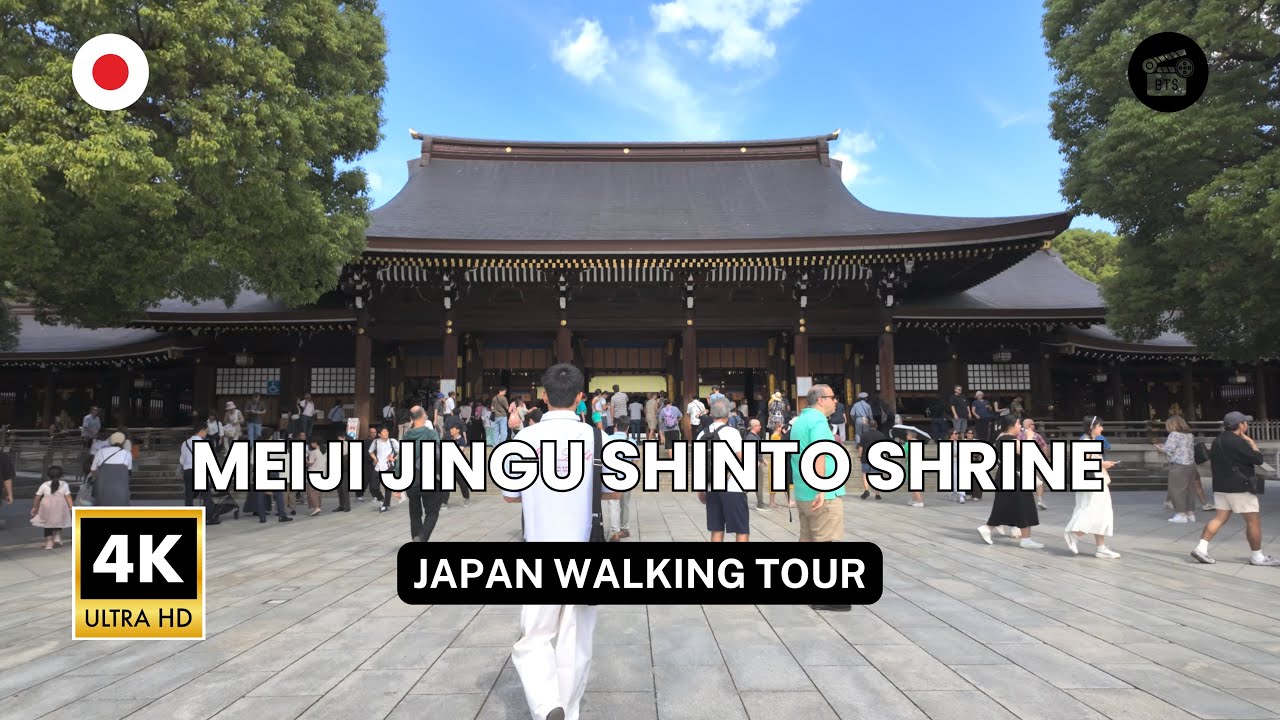 [4K] Meiji Jingu Shrine Tokyo Walk | Tokyo 4K Silent Walking Tour Japan | Tokyo Nature Walk 4K |