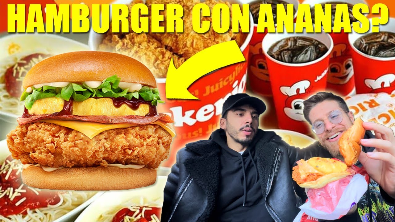 PROVIAMO IL FASTFOOD FILIPPINO SEGRETO CHE NESSUNO CONOSCE - ASSURDO C'È UN HAMBURGER CON L'ANANAS!