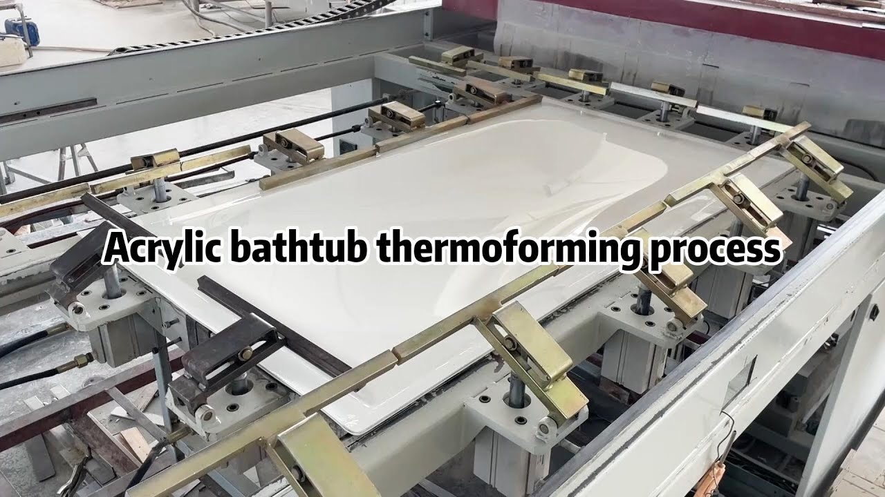 How Acrylic Bathtubs Are Made | Thermoforming Process in Bathroom Factory#bathtub #acrylicbathtub