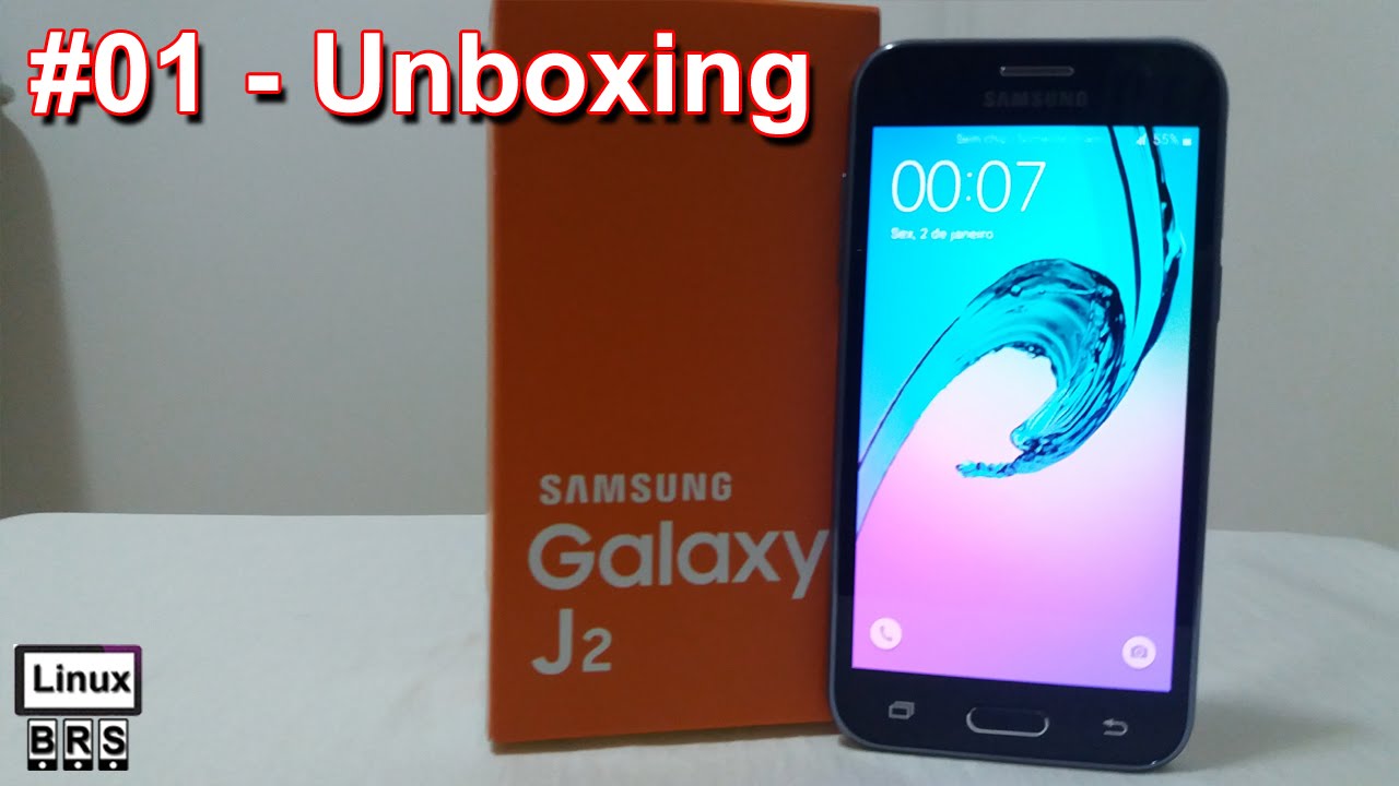 SAMSUNG GALAXY J2 - [ UNBOXING - TIRANDO DA CAIXA ] - PORTUGUÊS