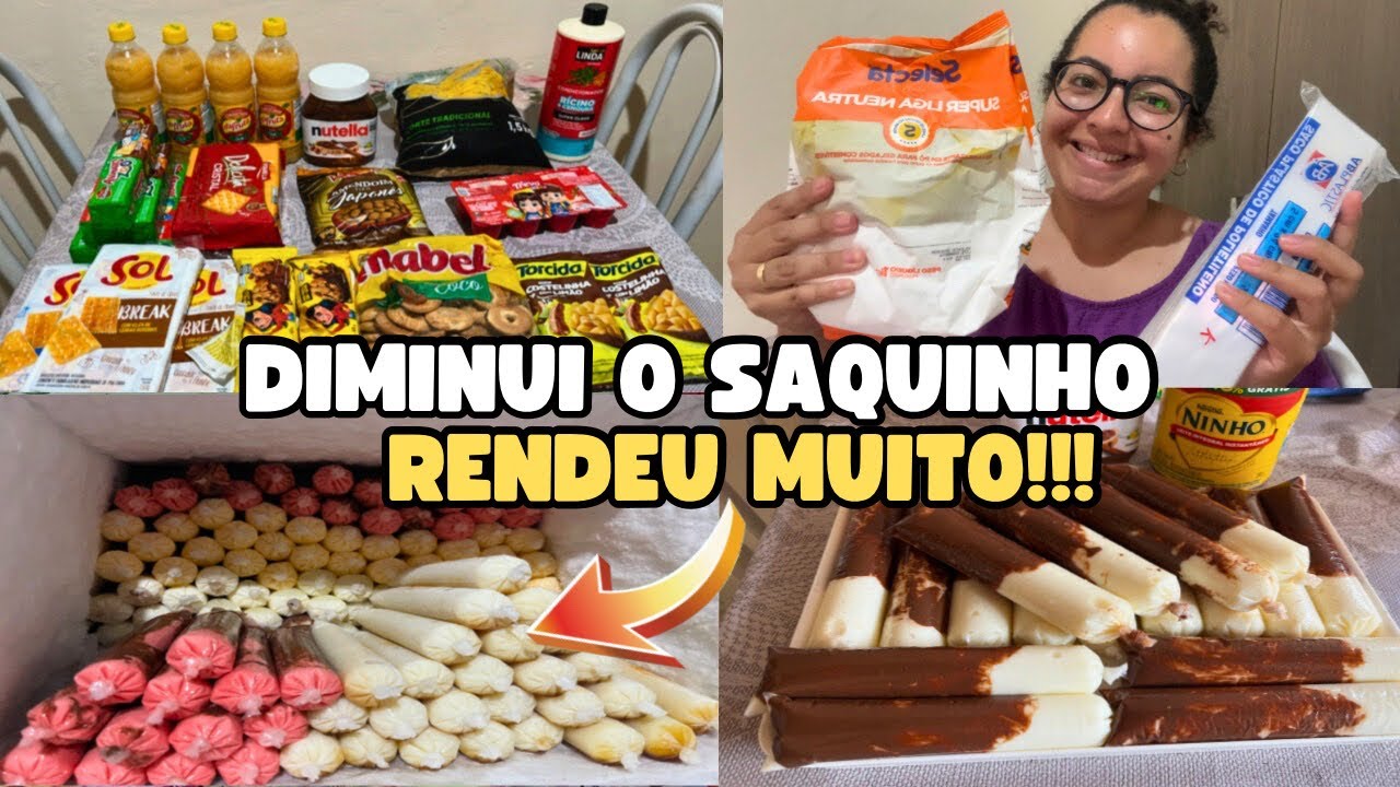 VOCÊ NÃO VAI ACREDITAR!!!l Diminui o Saquinho e RENDERAM 119 GELADINHOS! 🤑