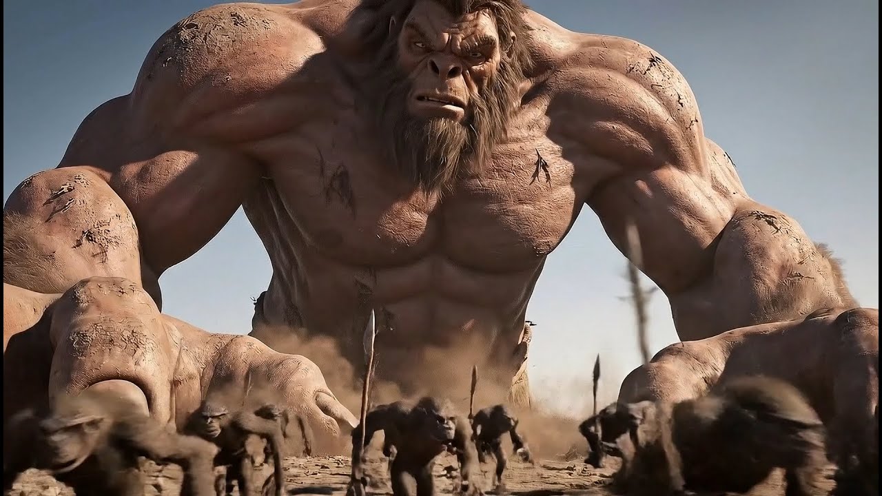 Prehistoric Giant vs Tiny Hominids Group – Epic Survival#prehistoric #prehistoriclife #earlyhumans