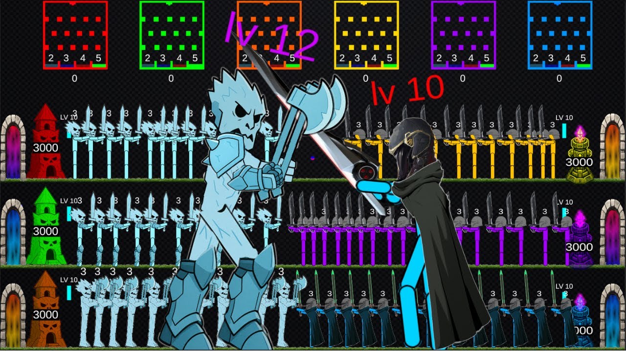Stickman 3v3 Tournament ~ Ice Monster VS Space Warrior