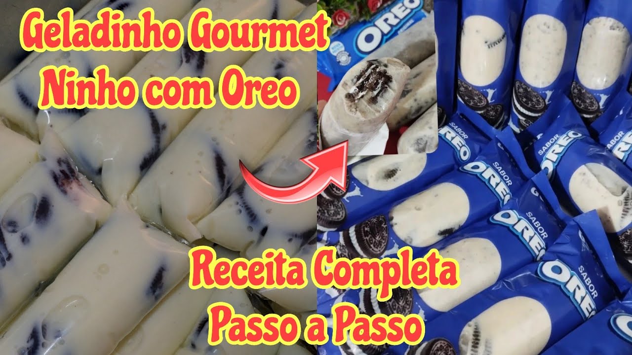 Geladinho Gourmet Ninho com Oreo..Uma combinação perfeita e um sabor incrível 😋