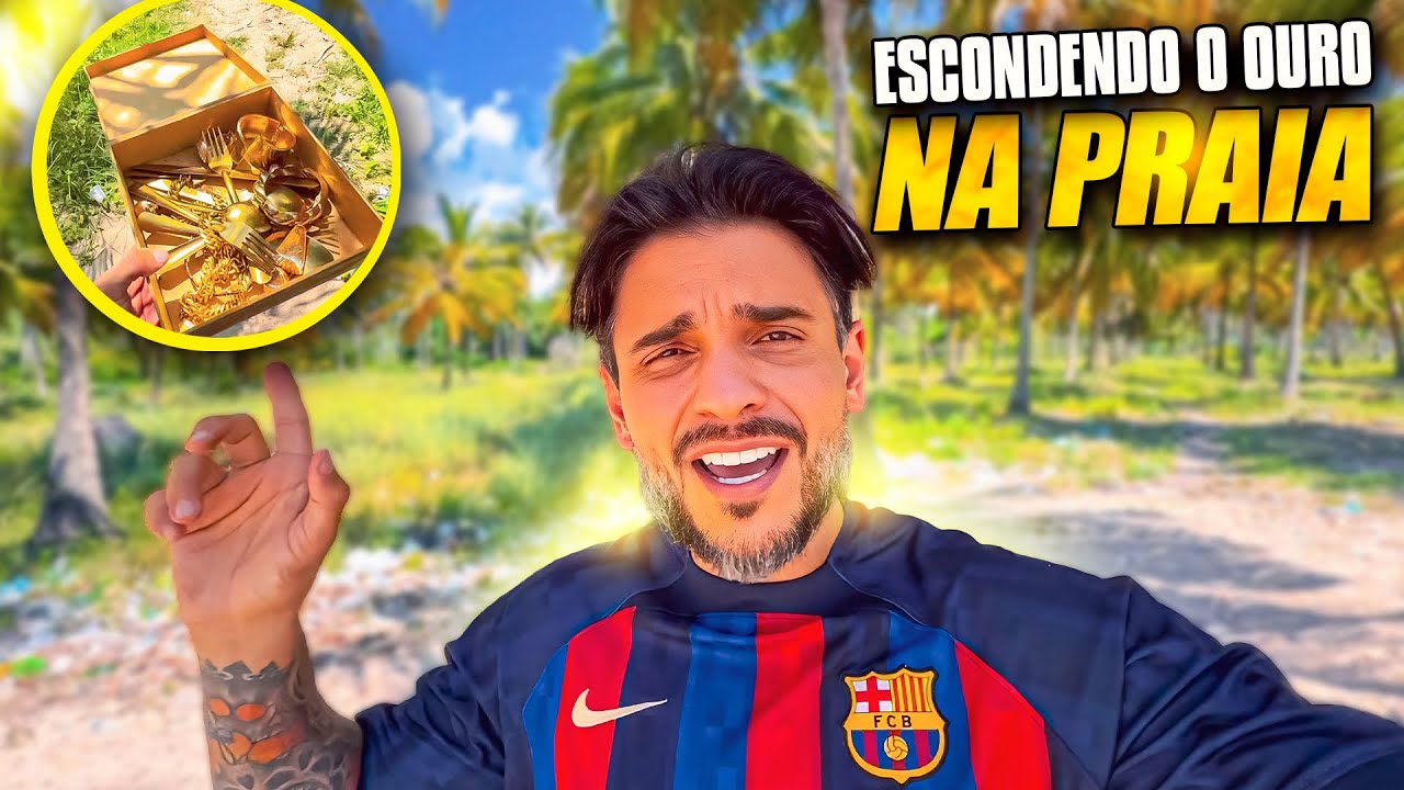 ENTERRANDO O OURO NA PRAIA PRA LUIZ DO SOM ACHAR 🤣 | LUIZ DO SOM 