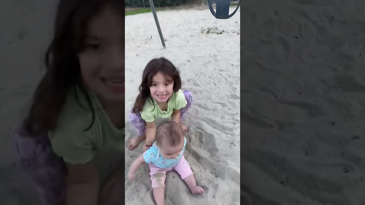 Monkey&rsquo;ing around | First time touching sand #reaction