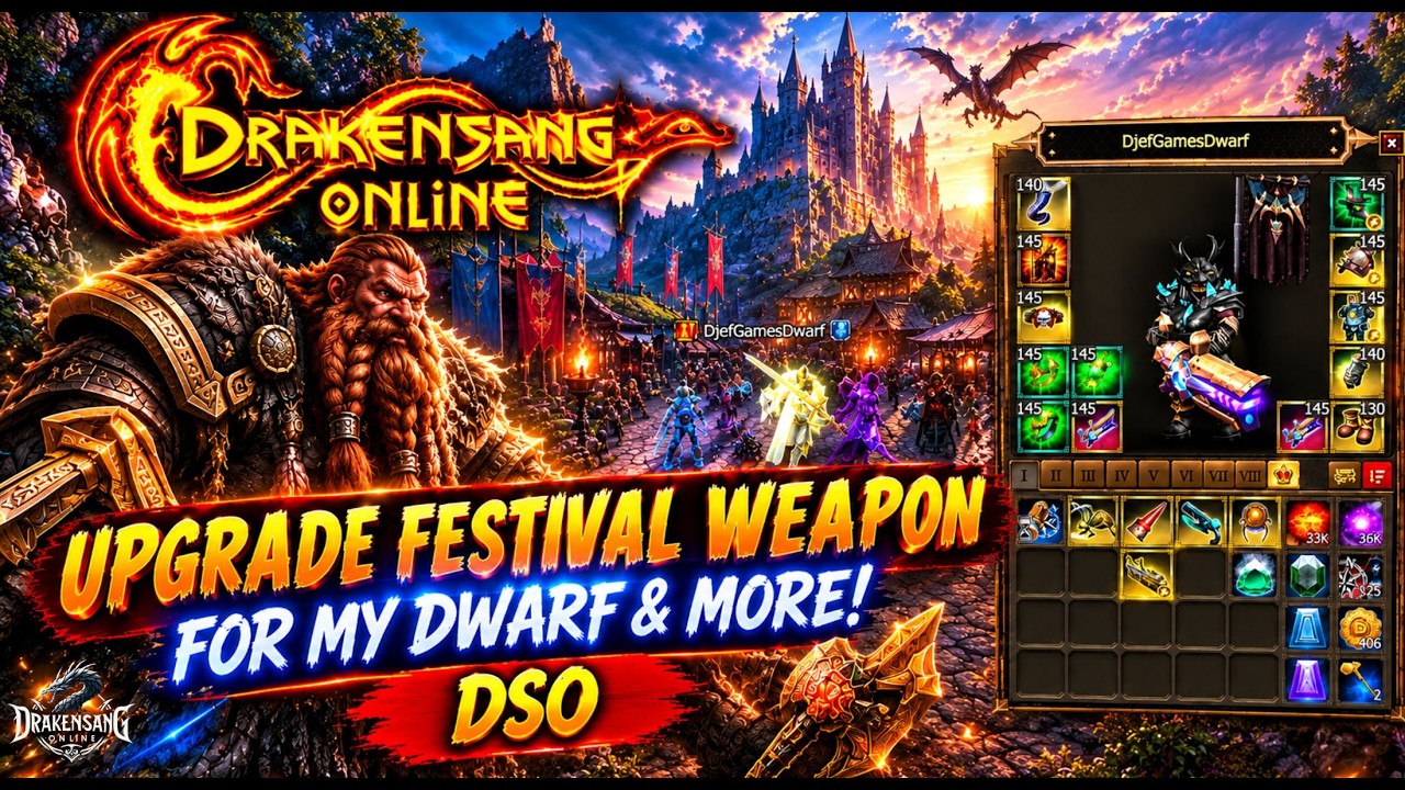 Drakensang Online &mdash; Улучшение праздничного оружия для моего гнома и многое другое! | DSO