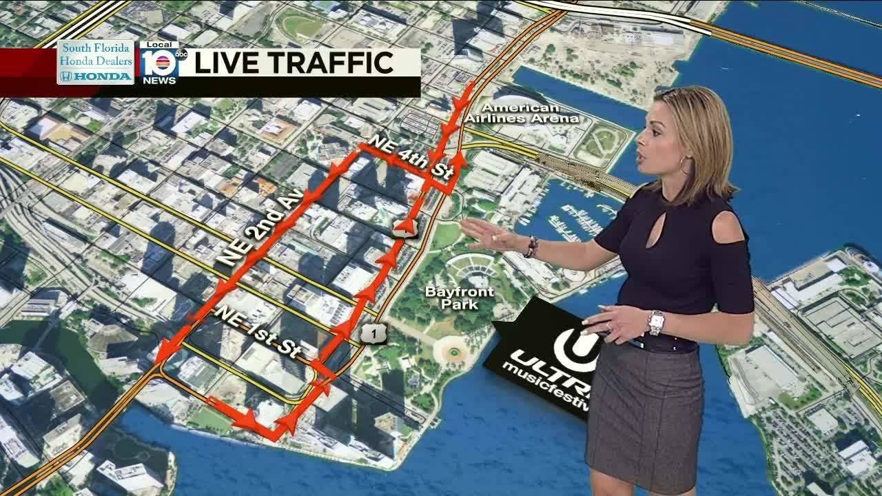 Downtown Miami traffic flow changes during Ultra Music Festival