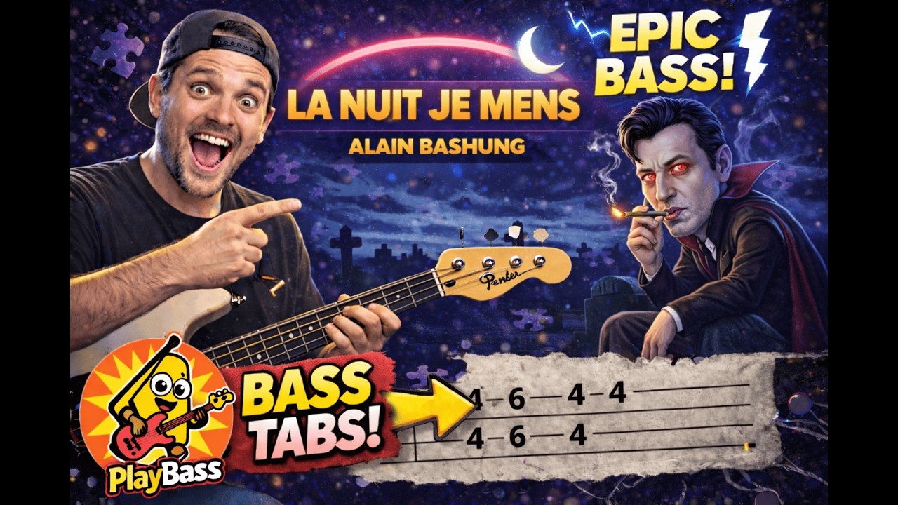 La Nuit Je Mens - Alain Bashung (Bass Cover + Tabs
