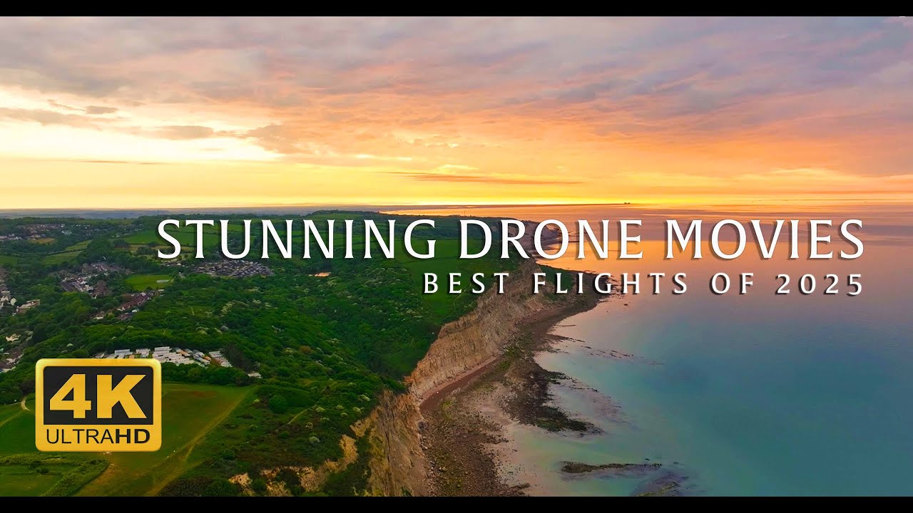 Stunning Drone Flights - Best Of 2025 | 4K DJI Mavic UAV Aerial Movie Australia Malta UK England