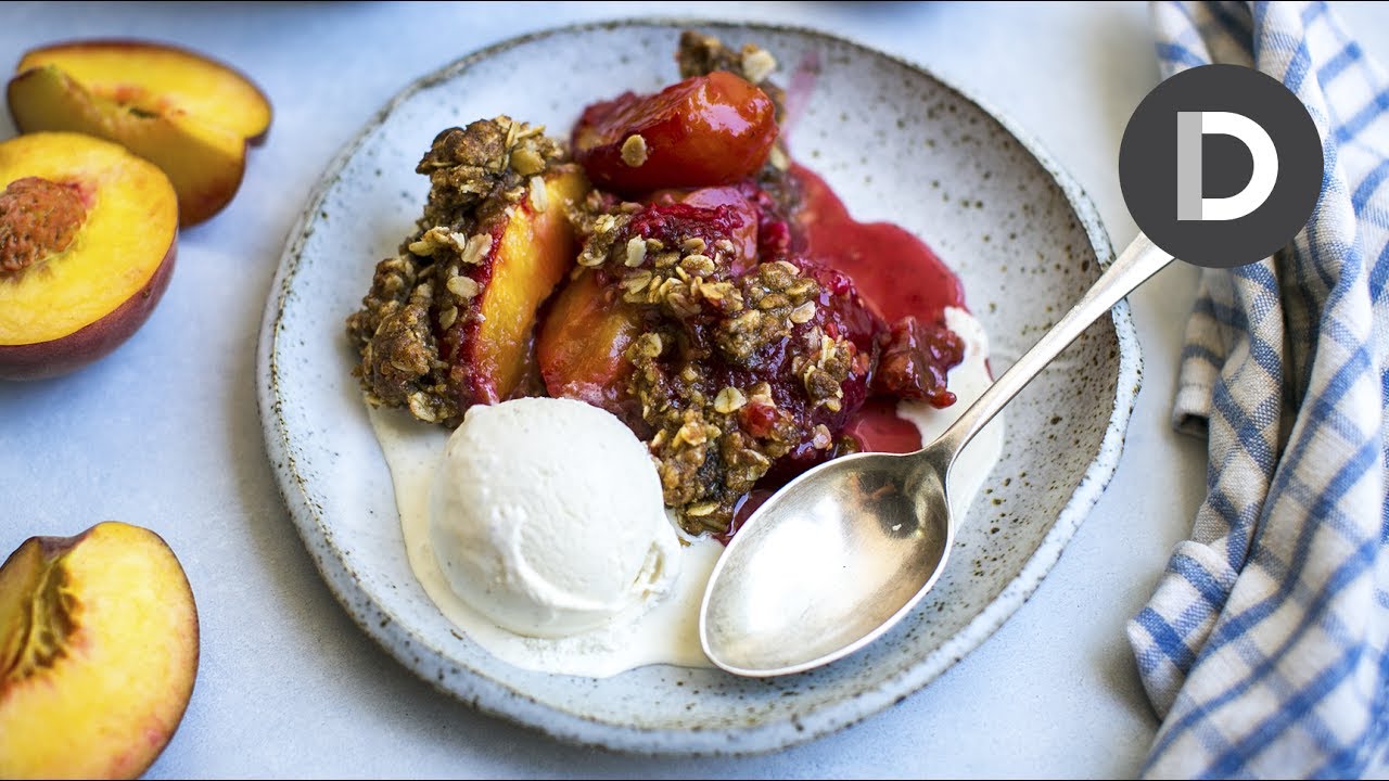 Peach and Raspberry Crumble!