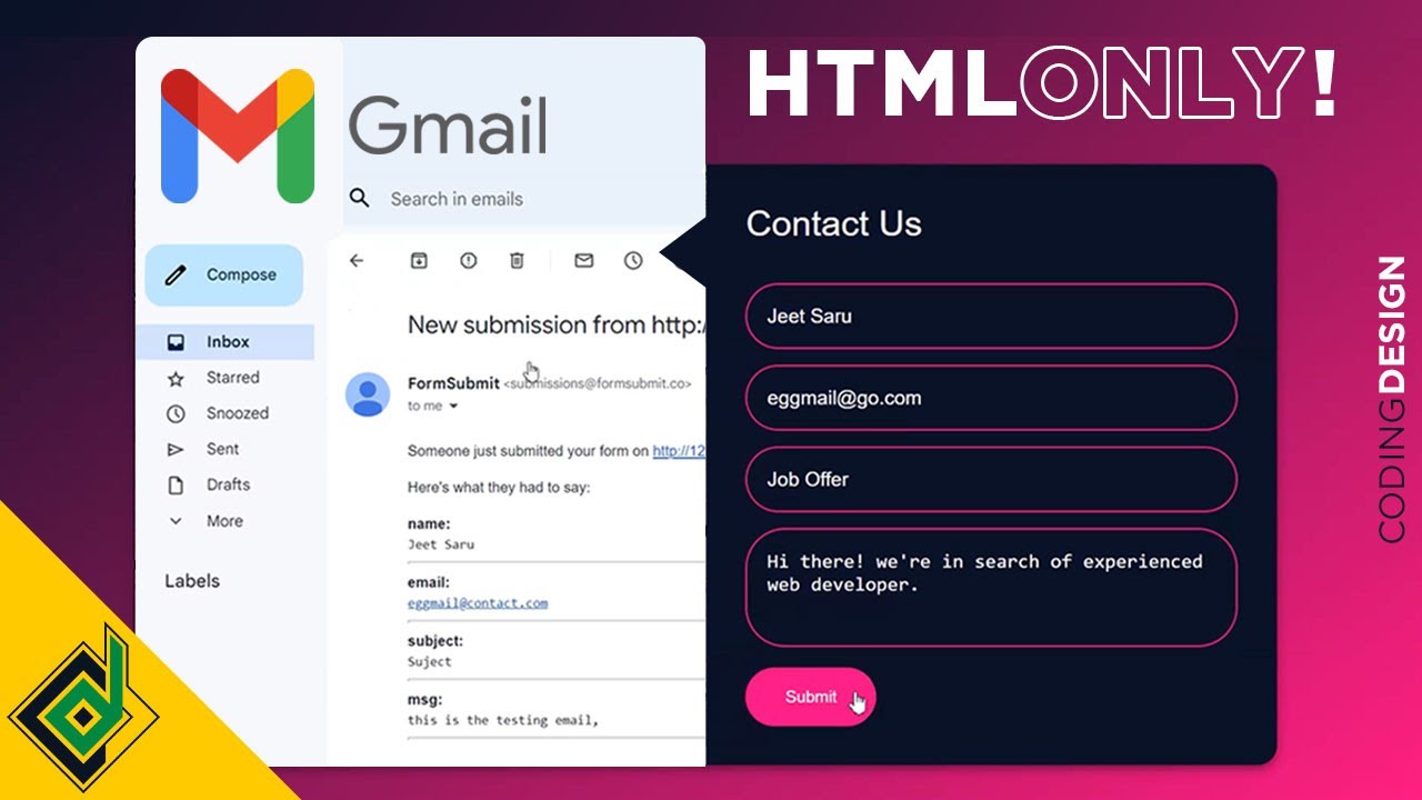 Send Emails Using Only HTML Code