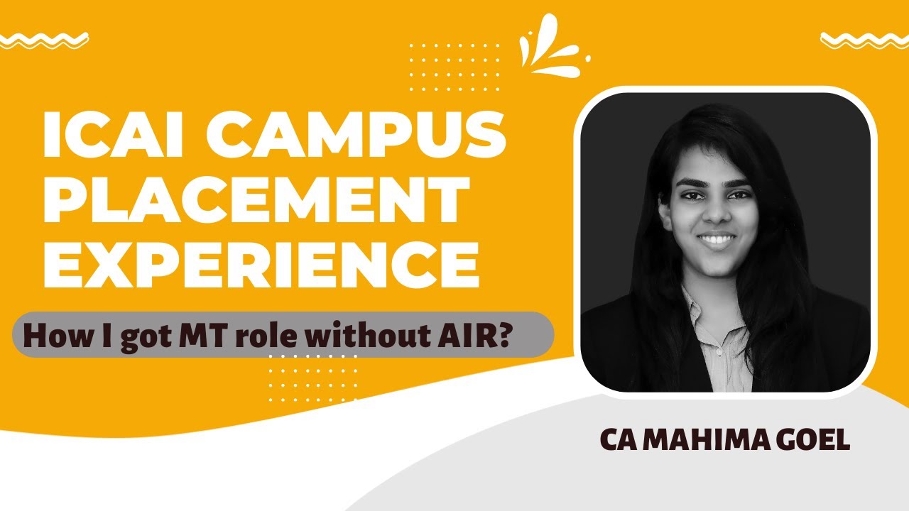 My ICAI Campus Placement experience | How I got Management Trainee role even without rank? | CA Job