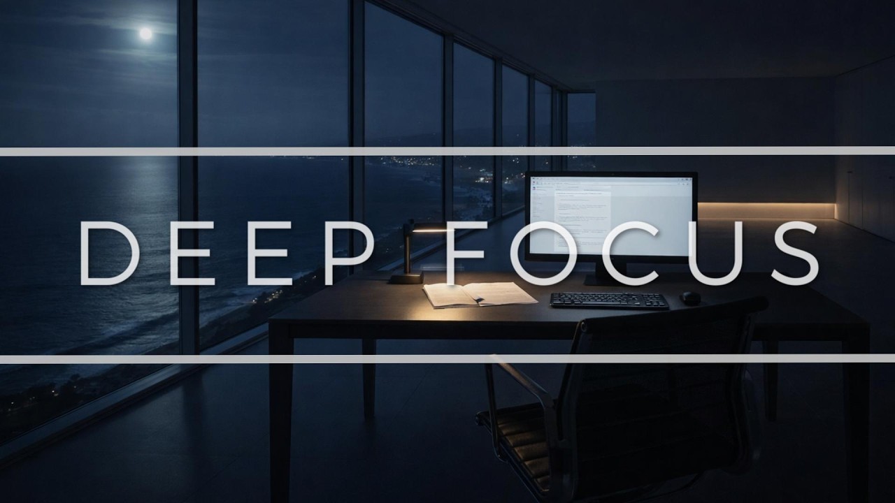 Deep Focus at Midnight | Ocean View Workspace for Deep Work