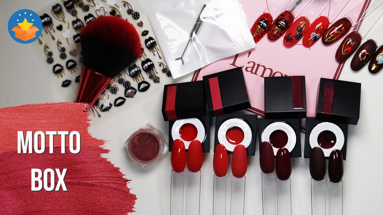 L'amour Motto Box Unboxing & Swatches 🌹✨Edle Fingernägel in Rot
