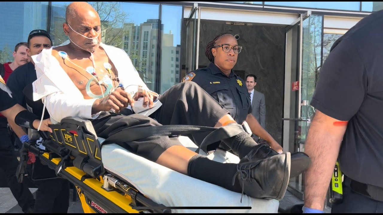 Former Houston cop found guilty in Harding St. raid trial escorted out of courthouse in ambulance
