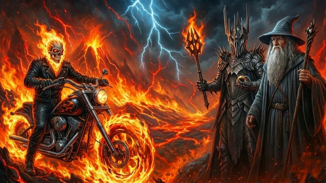Что если Ghost Rider попадет в Средиземье?