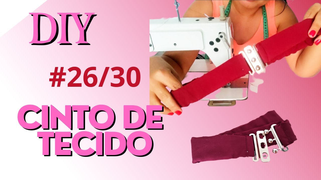 COMO FAZER UM CINTO DE TECIDO COM ELÁSTICO SUPER FÁCIL