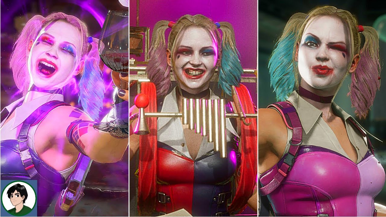 Harley Quinn (Cassie Cage Skin) Performs ALL Friendships - Mortal Kombat 11 Swap