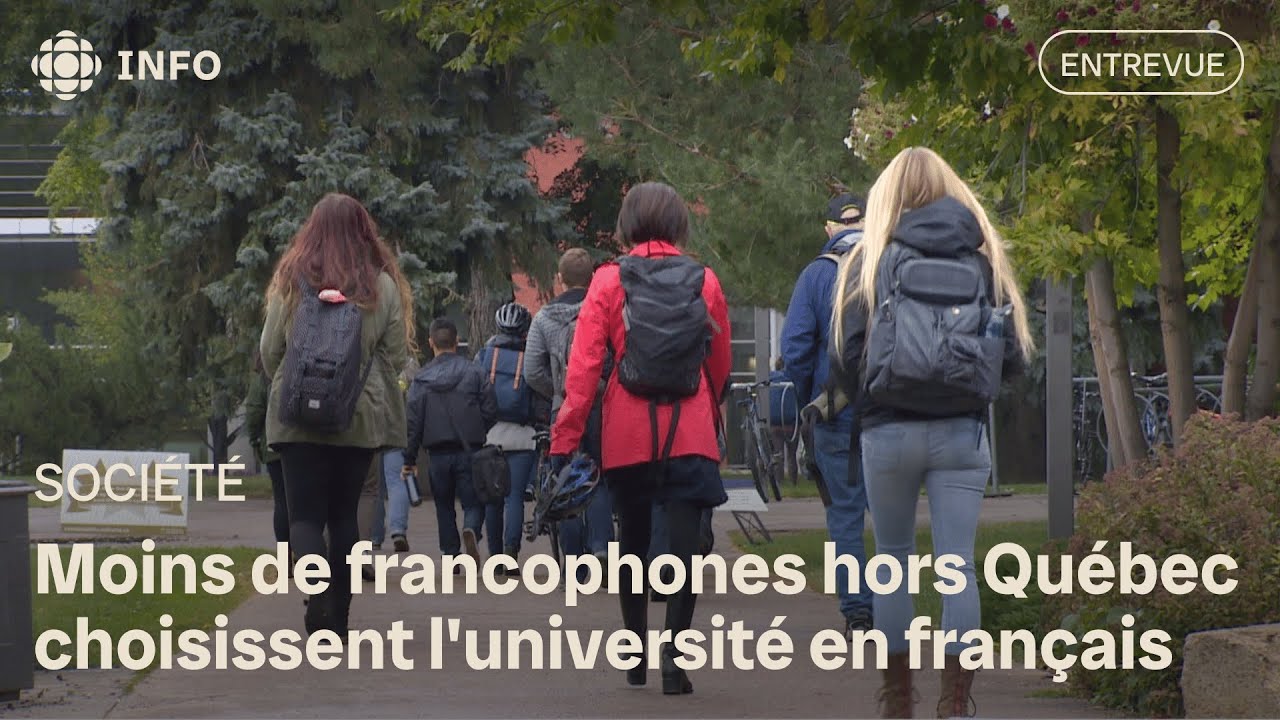 Moins de francophones hors Québec choisissent l'université en français