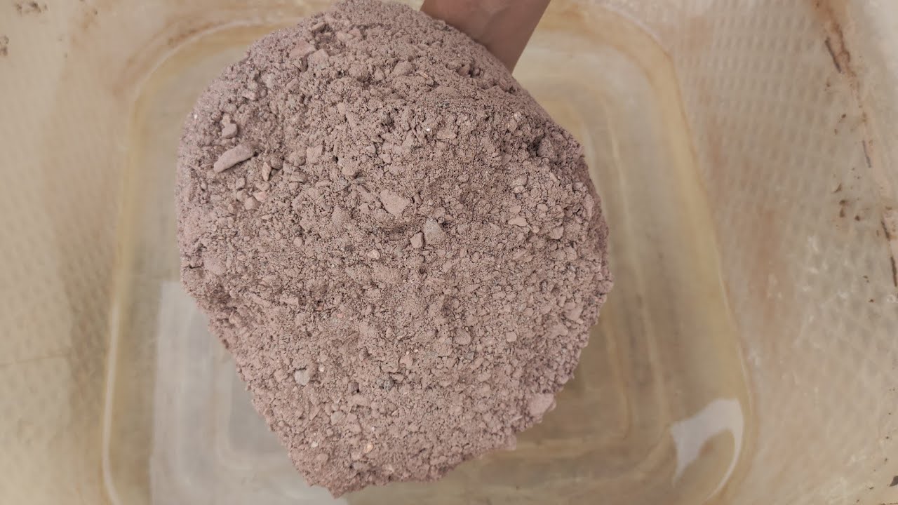 Chunks Series #16 / Pt 4/2nd Last /Stoney Reddirt Crumbling and dipping in square Tub #asmr