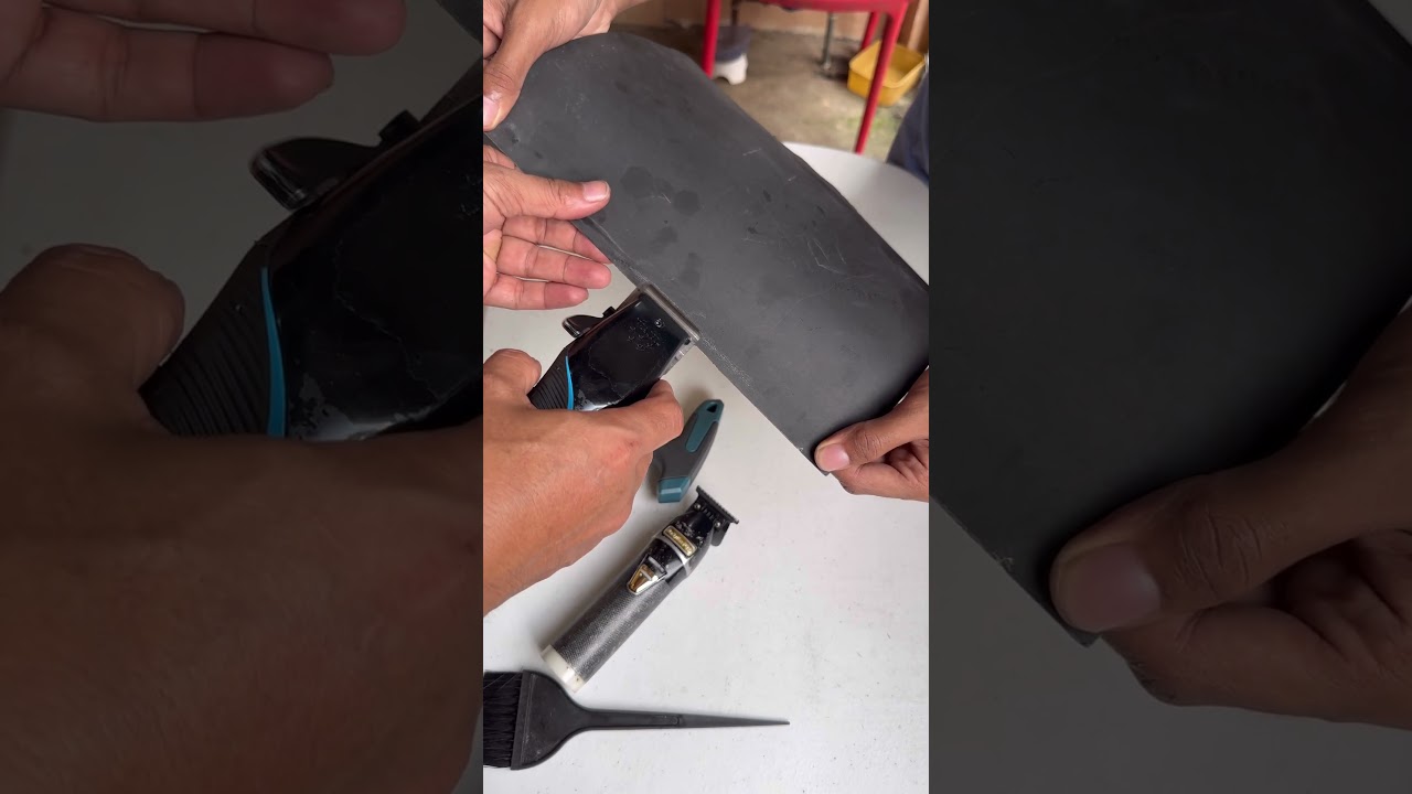How to sharpen wahl clipper blade with sandpaper.