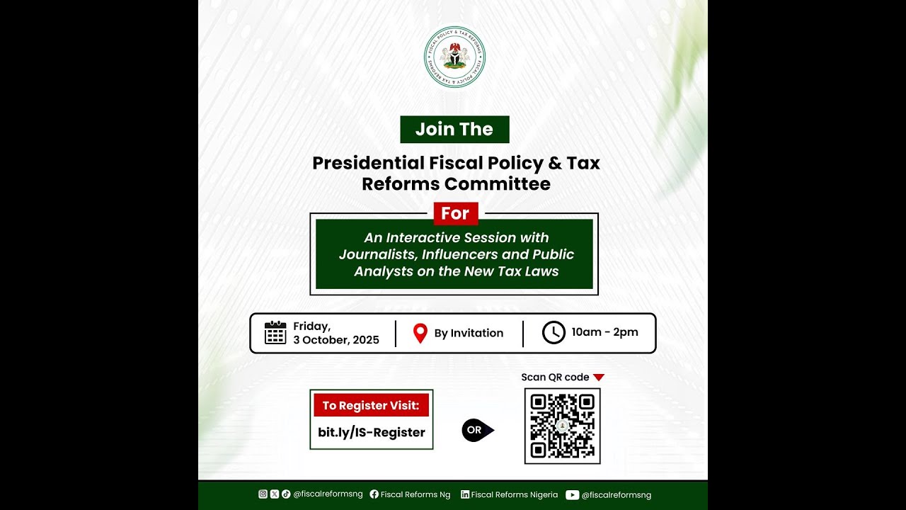 An Interactive Session With Journalists, Influencers and Public Analysts On The New Tax Laws.