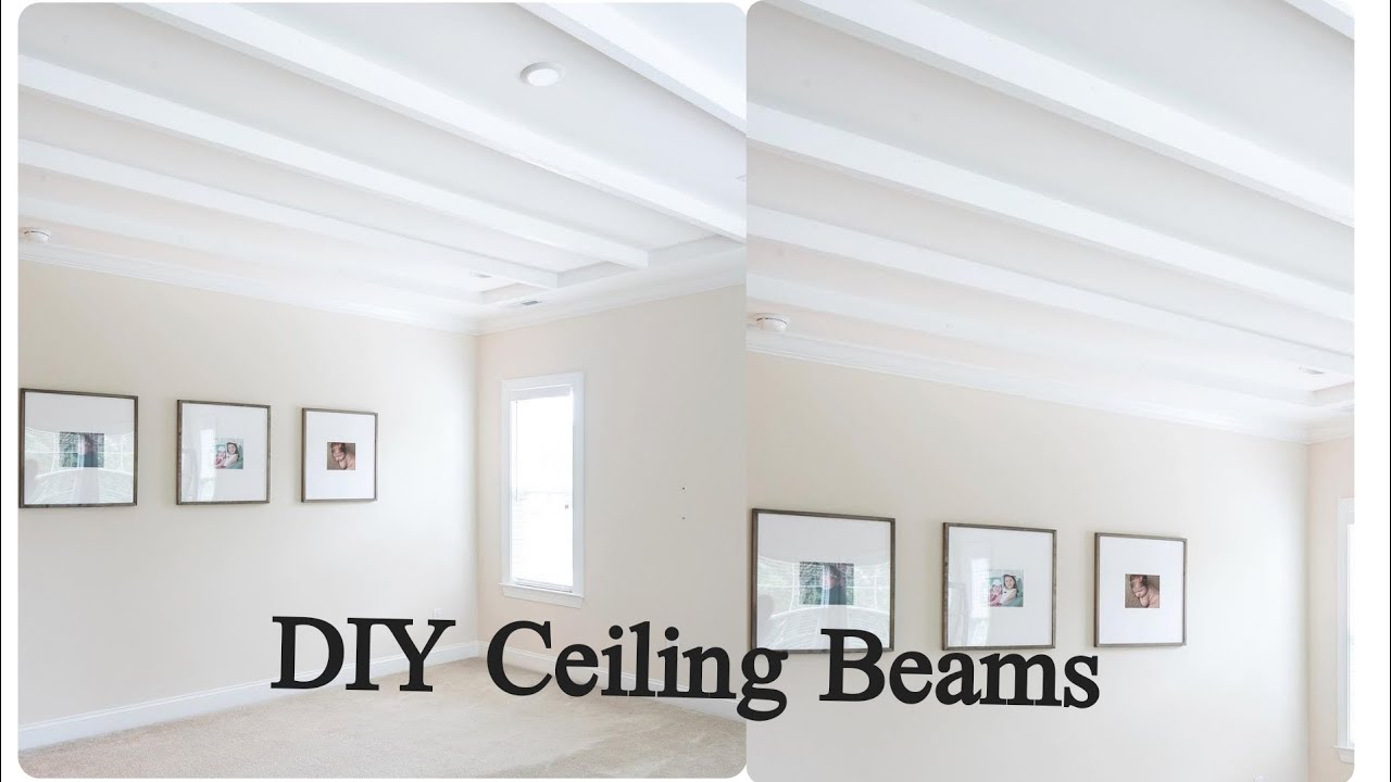 How to Make Easy and Affordable DIY Faux Wood Beams // false ceiling design ideas for bedroom ⚒️🪚✅