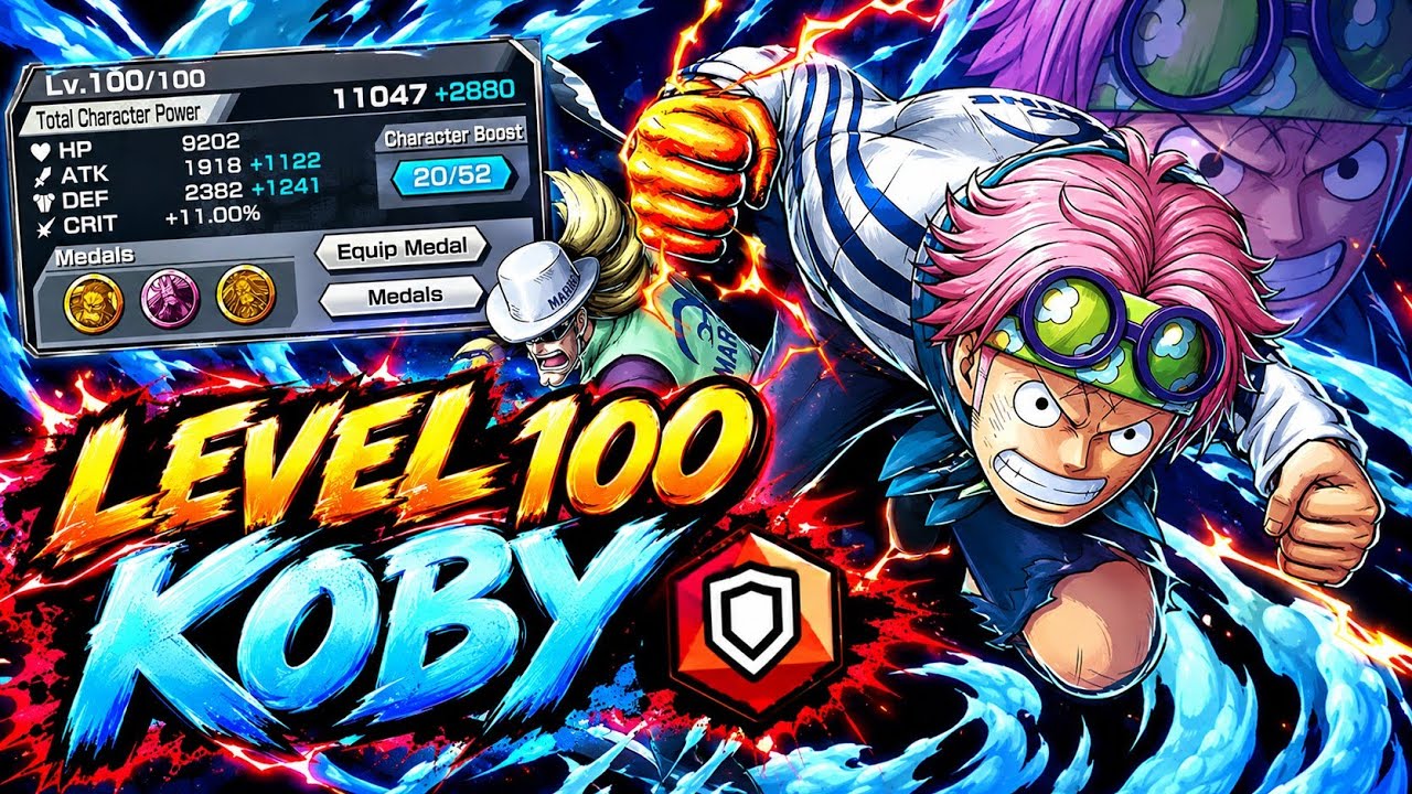 LEVEL 100 KOBY GAMEPLAY | ONE PIECE BOUNTY RUSH | OPBR