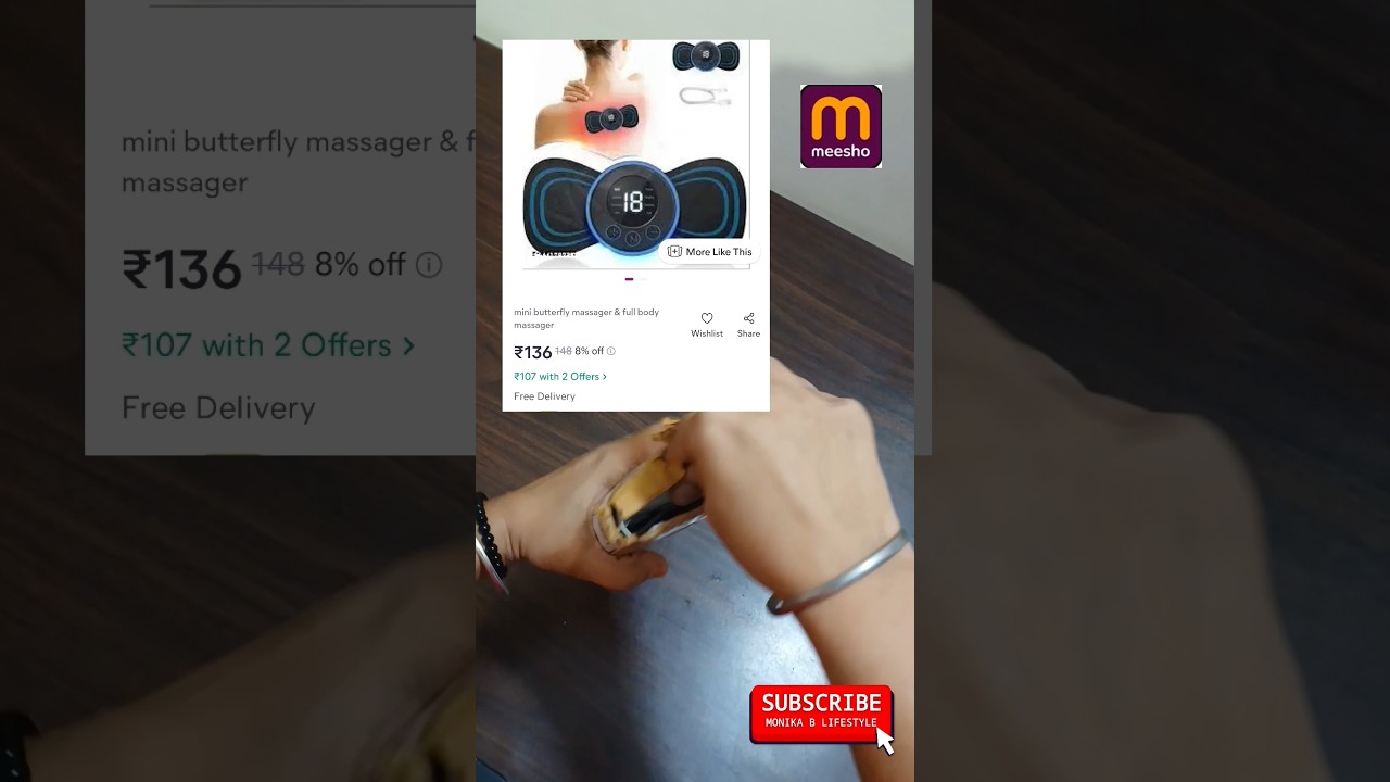 mini butterfly massager #shorts #meesho #unboxing