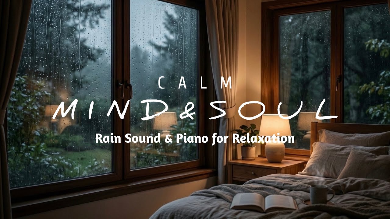 Rain and Piano Music I NO ADS I Sleep, Study, Relax (1 HOUR)