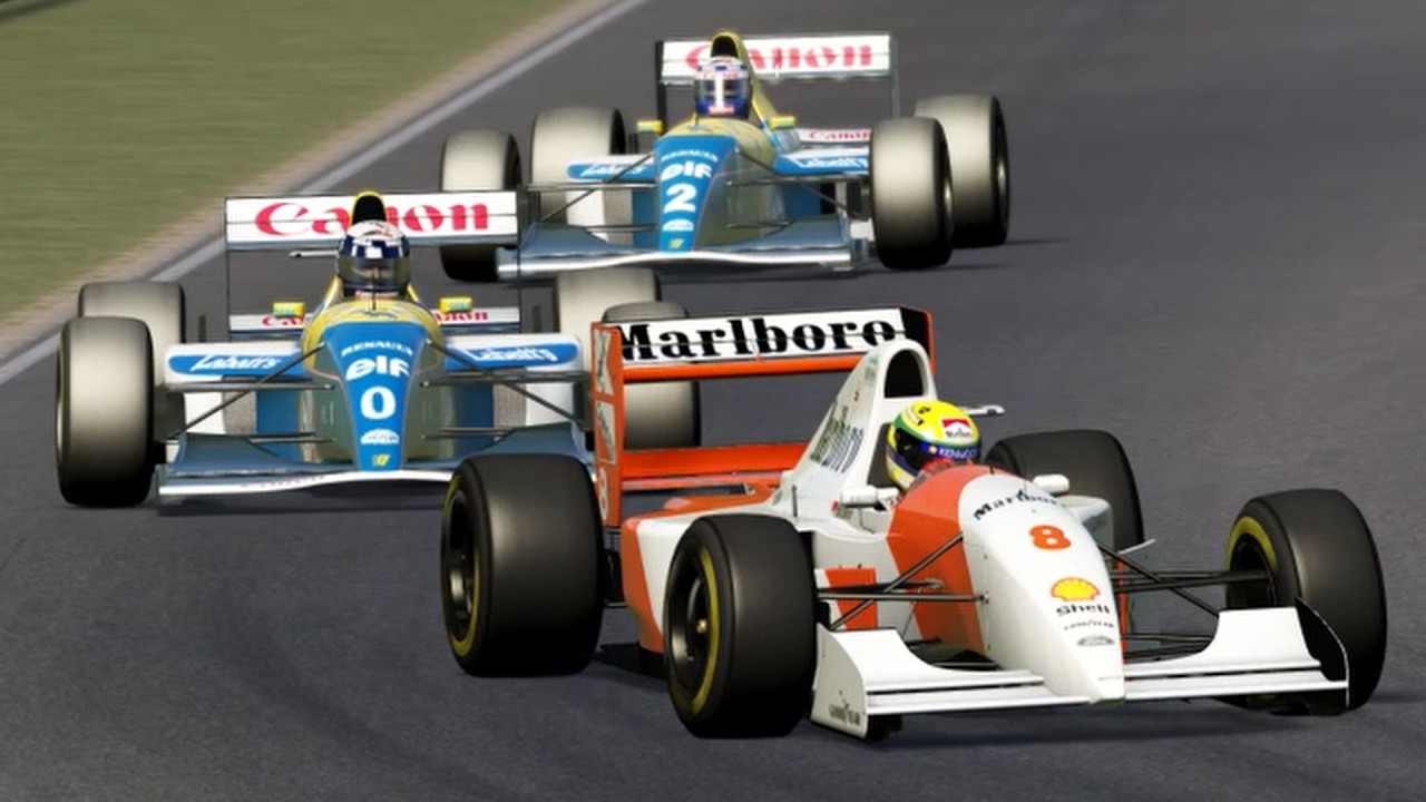 Alain Prost n Damon Hill Fight For a Chance to Challenge Ayrton Senna at Estoril - Assetto Corsa