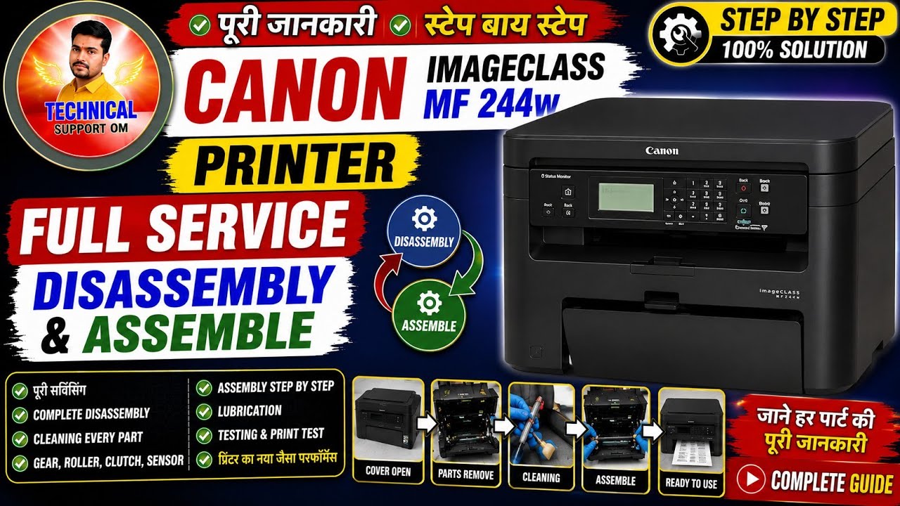Canon 244 printer full service disassembly and assemble