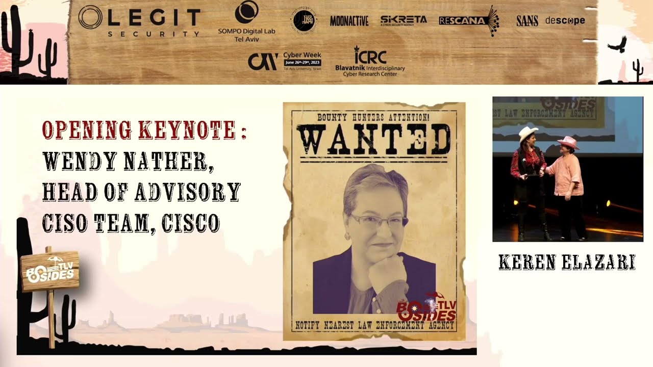 Wendy Nather - BSidesTLV 2023 Opening keynote - Fighting Stupidity and Malice in the Wild, Wild Web