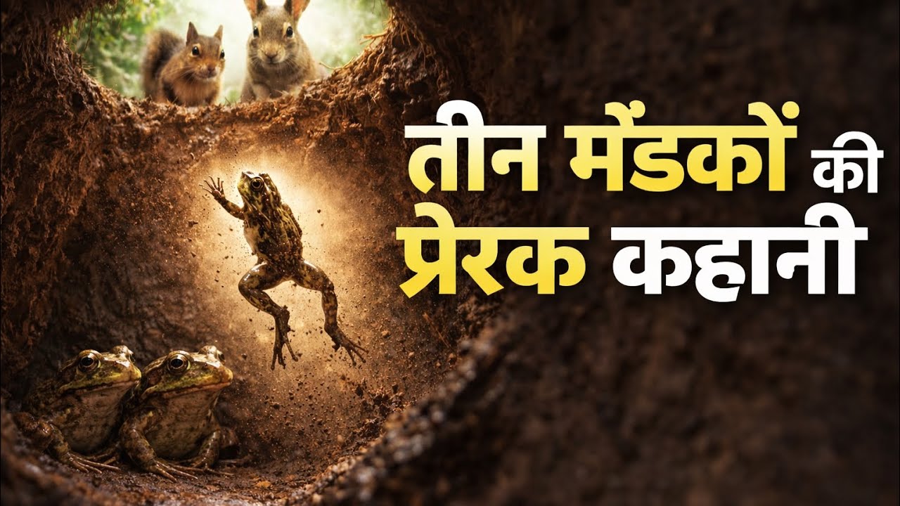 एक मेंढक जिसने  हिम्मत नहीं हारी और सफलता || The story of the three frogs motivation