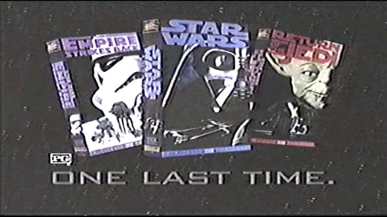 Трилогия «Звёздных войн» в рекламе VHS (1995)