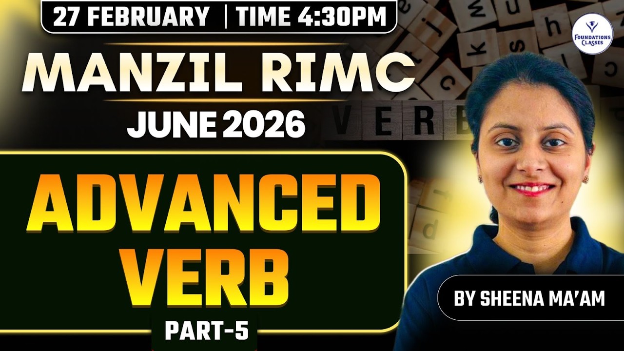 RIMC 2026 English | Advanced Verb Part-5 | Complete Grammar Strategy | RIMC English Grammar