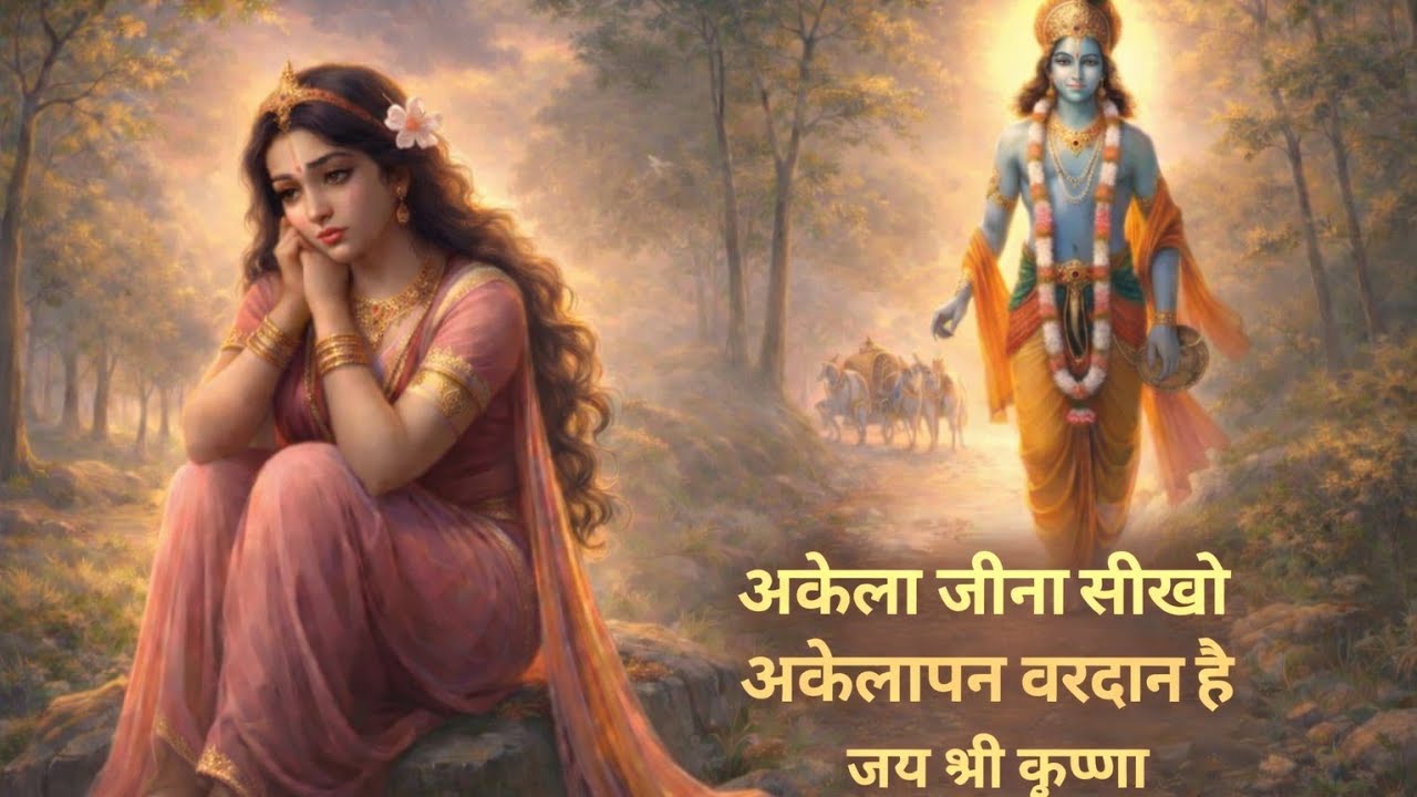 अकेला जीना सीखो… अकेलापन वरदान है आगे बढ़ने के लिए | श्रीकृष्ण की सीख 🦚✨ @bhagwat_geeta_katha